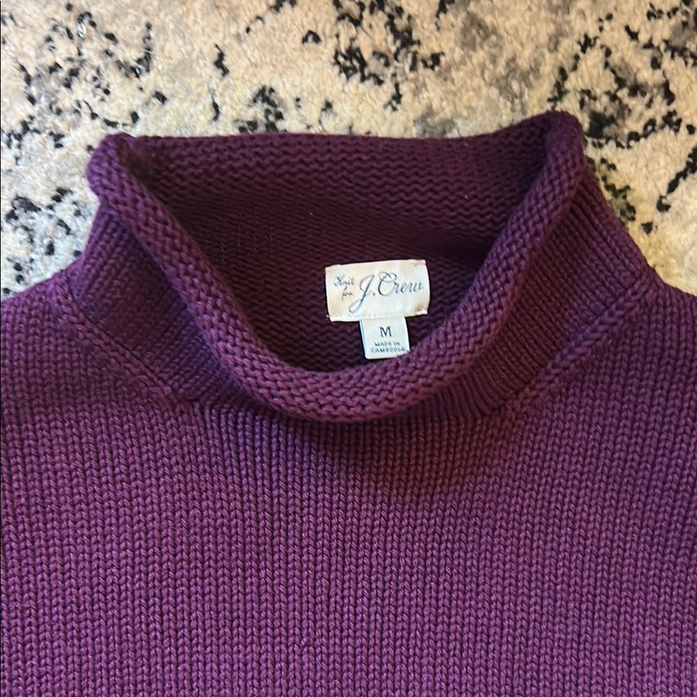 J. Crew Purple roll neck Sweater